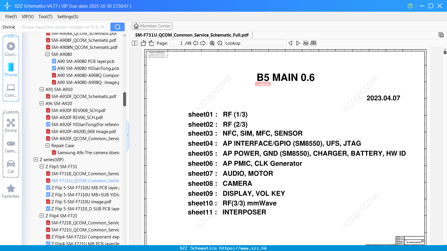 Samsung SM-F731U_QCOM_Common_Service_Schematic_Full